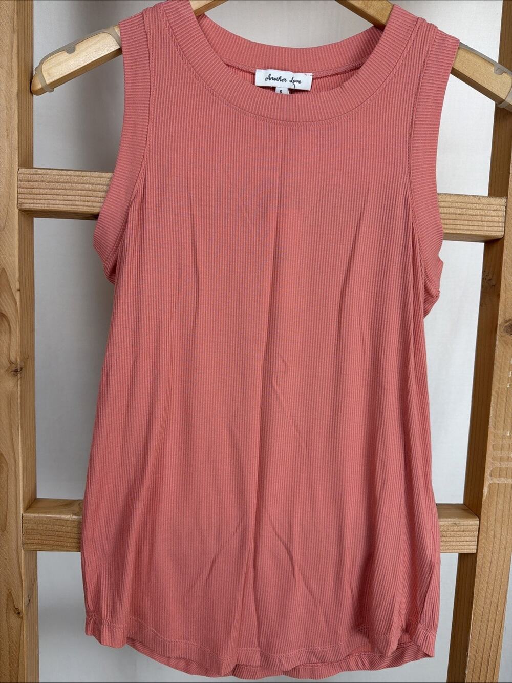 NWT Another Love Dear John CLEO Salmon Ribbed Tank Top #1107 Size SMALL